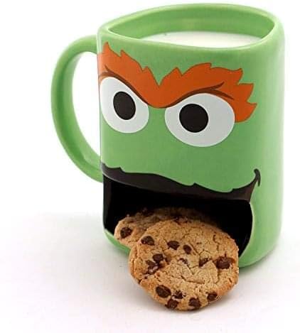 Miniatura 2 de Enesco Our Name is Mud "Oscar The Grouch" Sesame Street - Taza para galletas, 1 unidad (paquete de 1), color verde