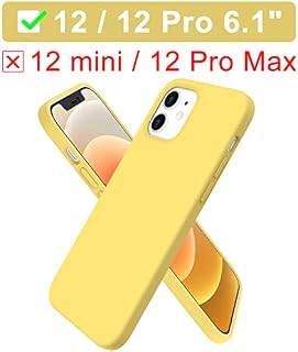 ORNARTO Compatible with iPhone 12 Case 6.1 and iPhone 12 Pro Case, Slim Liquid Silicone 3 Layers Full Covered Soft Gel Rubber Case Cover 6.1 inch- Pink Sand