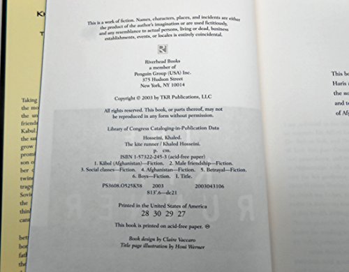 SIGNED! The Kite Runner (Hardcover)