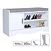 Ease Banco para Zapatos con cojín Banco para Zapatos Asiento Pasillo Zapatero Zapatero Organizador estantería Armario bajo Muebles Cojines Acolchado Ancho Aprox.: 80 x 44 x 30 cm