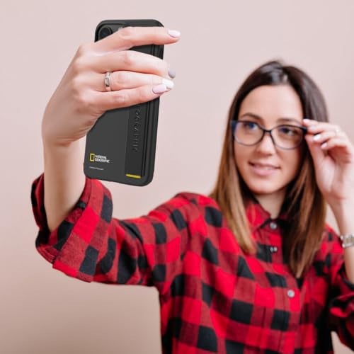 Image of National Geographic Strap Case PC for iPhone 15 Pro Max Back Cover Case (Black)
