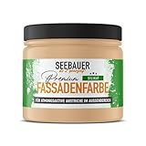 SEEBAUER diy Silikat-Fassadenfarbe Orange 300ML für Außen (No. 521 Tangerine Temptation) Atmungsaktive Mineralfarbe für Fassaden - Geeignet für Putz, Mauerwerk und Beton