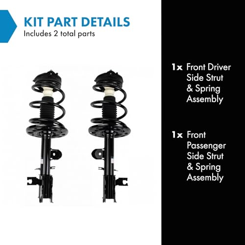 Image of TRQ Front LH & RH Strut & Spring Assy Set Loaded Pre-Assembled | TRQ Front LH & RH Strut & Spring Assy Set Loaded Pre-Assembled
