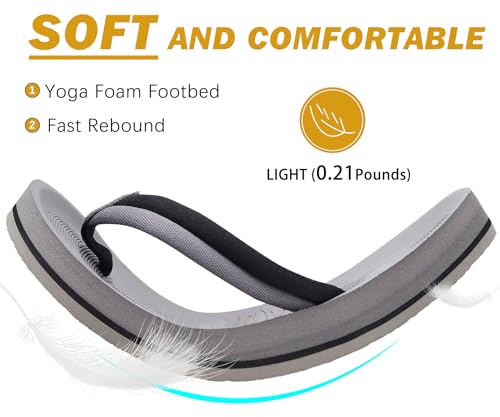 Image of COFACE Flip Flops For Women with Arch Support Comfortable Yoga Mat Orthopedic Sandals Lightweight Womens Flip-Flop