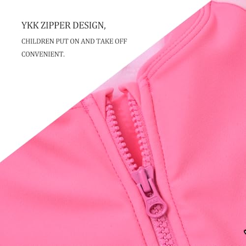 Image of karrack Girls and Boys One Piece Rash Guard Swimsuit Kid Water Sport Short Swimsuit UPF 50+ Sun Protection Bathing Suits