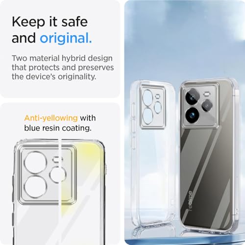 Image of Jkobi Back Cover for Realme GT 7 Pro (Silicone Clear Shockproof Case with Camera Protection and Dust Plugs | Transparent)