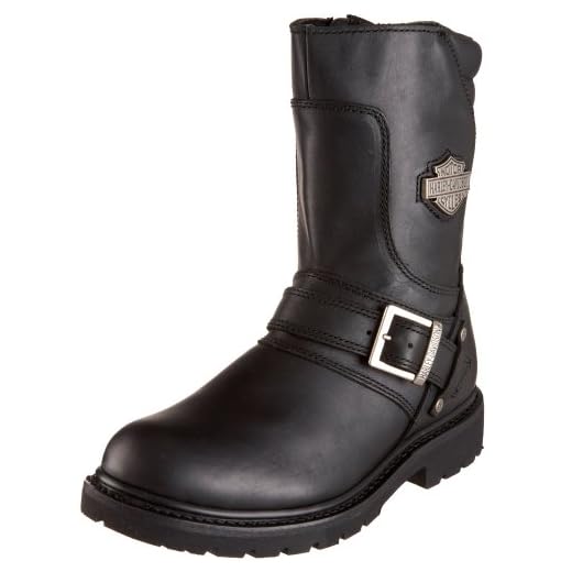 HARLEY-DAVIDSON FOOTWEAR Men's Booker Motorcycle Boot, Black, 9 M US