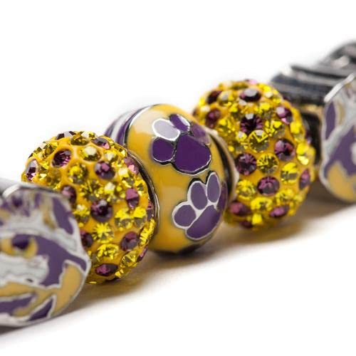 Louisiana State University Charm | Lsu Tigers - Tigers Paw Charm | Officially Licensed Louisiana State University Jewelry | Lsu Charms | Lsu Gifts | Stainless Steel #TOP3