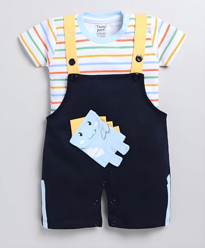Image of Toonyport Baby Boy Cute Mamma's Munckin Dungaree (Pink)