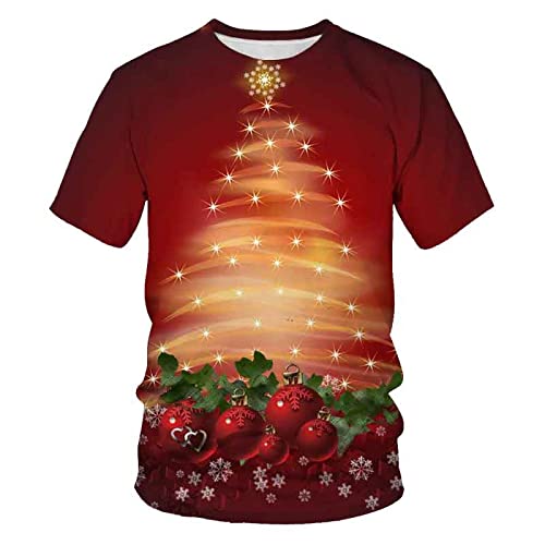 T-Shirt Noël Santa imprimé 3D le haut léger anti-transpiration pour les fêtes
