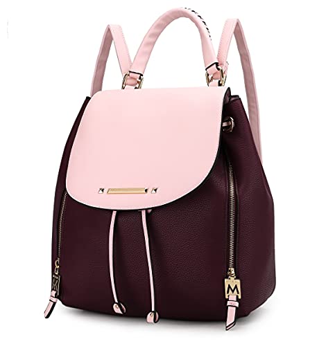 MKF-X662WN-BLS Kimberly Backpack44; Wine & Blush