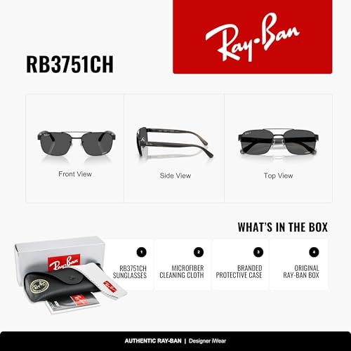 Image of Ray-Ban RB3751CH Polarized Square Sunglasses for Men for Women