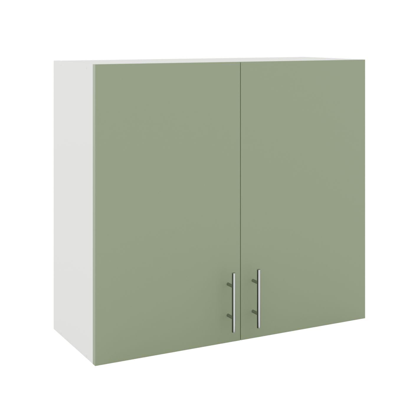 JD Greta 800mm Kitchen Wall Cabinet with Door – Wall Unit – Sage Green Matt – Modern Storage Cupboard