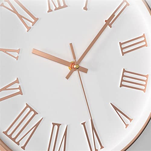 Horloge murale à quartz XJBTBA pendule décorative grand format moderne dorée - 5
