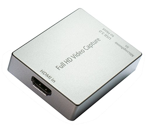 HornetTek HDMI Video Capture Device/Video Game Recorder with Mic Input USB 3.0 1080P 60 FPS Video & Audio Grabber Zoom Compatible