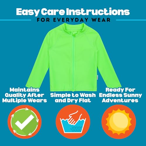 Image of SwimZip UPF 50+ Long Sleeve Rash Guard for Boys' and Girls' - Baby, Toddler, Kids