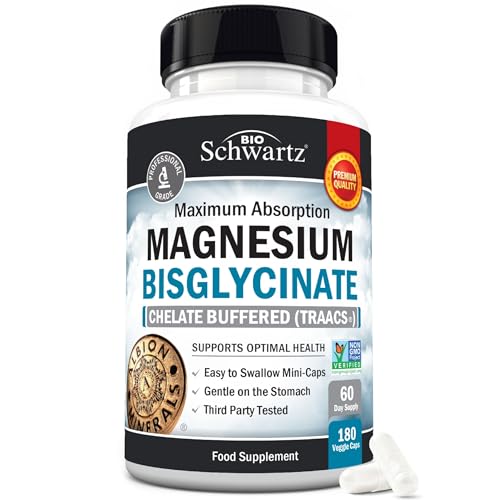 Magnesium Glycinate 400mg - Chelated Bisglycinate for Muscle Reco...