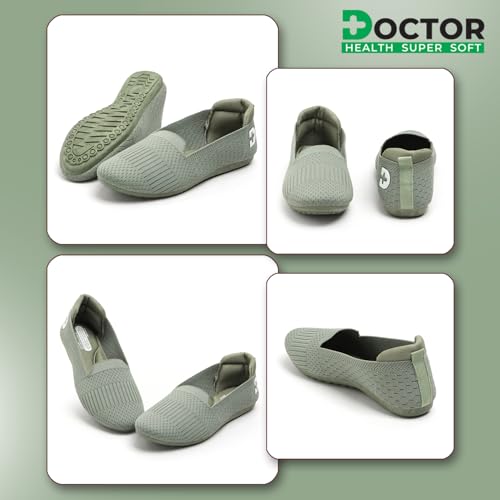 Image of DOCTOR HEALTH SUPER SOFT Women Lightweight Knit Slip-On Runnig Shoes | Breathable Walking Sneakers | Comfortable Casual Loafers Anti-Slip Everyday Wear Shoes for Indoor Outdoor