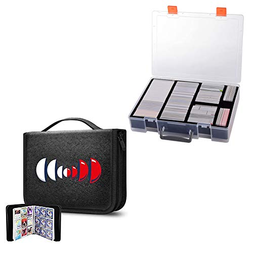 Trading Card Binder Holds 720 Cards & 2200+ Card Case Holder Compatible with Pokemon/ Cards Against Humanity/Magic The Gathering