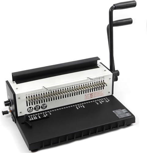 Máquina encuadernadora de bobinas, 34 agujeros y 2 bobinas, perforadora manual en espiral 3:1 para documentos, contratos, licitaciones