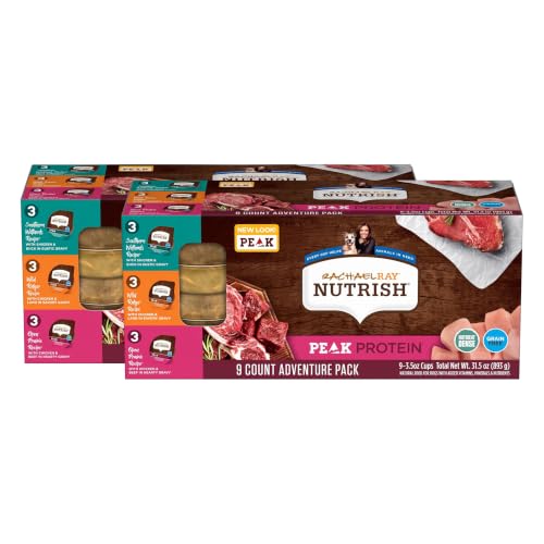 Nutrish Peak Protein Wet Dog Food Variety Pack, High Protein, Grain Free, 3.5oz Cups, (Rachael Ray), (Pack of 36) - image 1