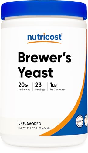 Nutricost Brewers Yeast Powder 1LB (16oz) - Non-GMO Vegetarian Friendly