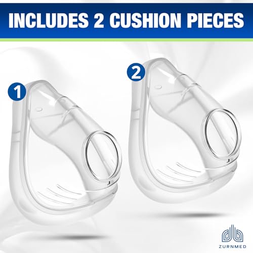 Image of Replacement Cushions by ZURNMED CPAP Supplies for Resmed airfit F20, Resmed Airtouch F20 & CPAP Mask Cushions, Large, Soft Silicone, Secure Seal, Gentle on Skin, Snug Fit, Latex-Free