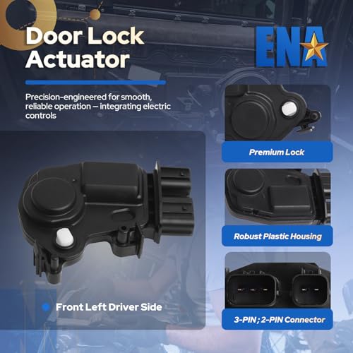 Image of ENA Front Left & Right Side Door Latch Lock Actuator Compatible with Acura RSX 2002-2006, Honda Accord CR-V Civic Element Odyssey Pilot 2001-2011 for 72155-S5P-A11 72115-S6A-J01 746-302 746-301