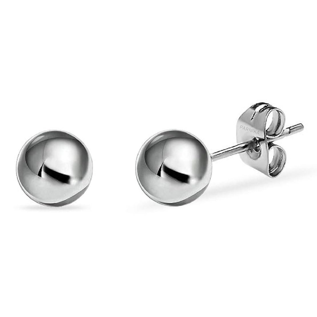MJ 925 Basic Pure Silver Ball Silver Hollow Balls Tops Studs Earrings in Pure 92.5 Sterling Silver for Boys, Girls, Kids, Women & Men (8mm) (B07VBRK9Y2) Amazon Price History, Amazon Price Tracker