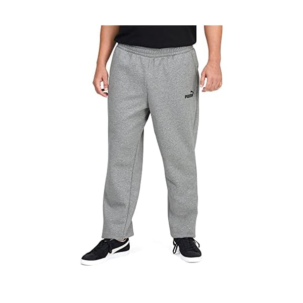 PUMA Men's Tall Size Essential Fleece Sweatpants, Medium Gray Heather, Medium Big Tall