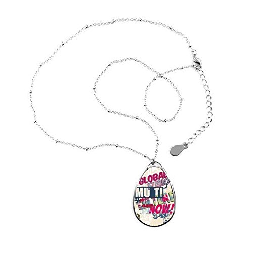 Pendentif Teardrop graffiti abstrait pour sublimer vos tenues streetwear