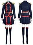 Yanmao Womens Guard Kyouka Uzen Uniform Tunic Suit Chained Soldier Cosplay Costume Anime Himari Halloween Outfit (Dark Blue, X-Large)