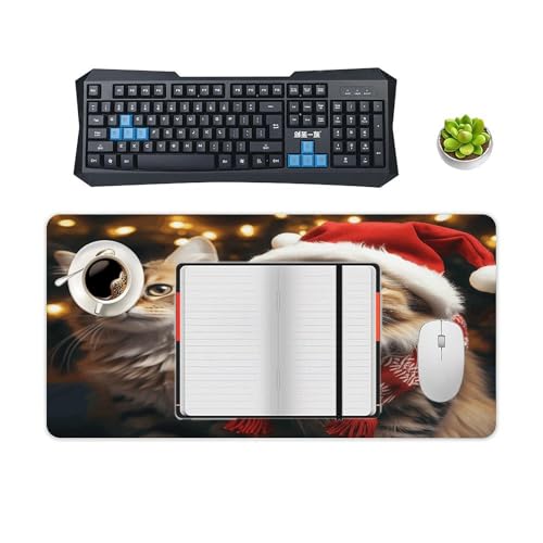 Christmas Cat Desk Pad FekiLoot 60x30 cm Base Antideslizante miniatura 4