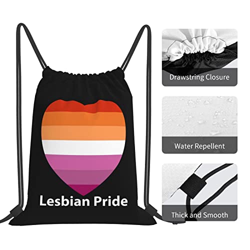Lgbtq Gay Lesbian Ally Pride Flag Drawstring Bag Backpack Gym Bags Sports Sack Shopping Yoga Travel String Daypacks For Men Women Adult4