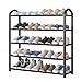 organizer do przechowywania butów Małe Stojaki Na Buty 3/5-poziomowa Włóknina I Rura Ocynkowana Wąski Stojak Na Buty Z Plastikowym Uchwytem Nowoczesna Półka (Color : Large 5Tier)