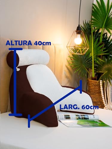 Almofada de Descanso Ergométrica para Lombar Travesseiro Multiuso com apoio Removível,Tabaco