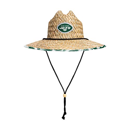 Image of NFL Team Logo Americana Floral Lifeguard Beach Straw Sun Hat