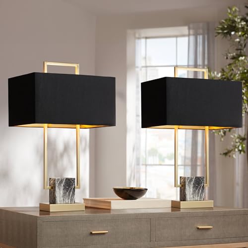 Lámparas de mesa modernas doradas juego 2, 63 cm alto