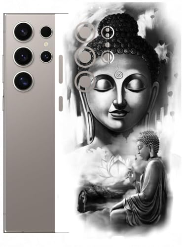 Image of AtOdds - Full Body Back Screen Guard Protector Film - Lamination Wrap Skin Sticker Compatible with Samsung Galaxy S24 Ultra | Scratchproof Matte Finish (Buddha)