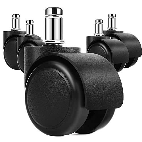 Image of Lopvi Twin Castor Revolving Chair Wheel Pin Black Appliance Furniture Caster (Pack of5)