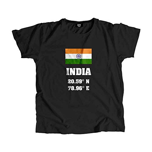 T-shirt India Latitude Longitude haut de gamme pour homme et femme