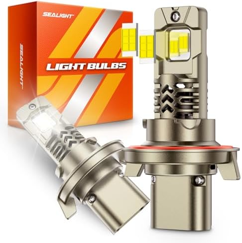 SEALIGHT H13/9008 LED Bulbs Hi/Low Beam, 50,000LM 10X Super Brigh...