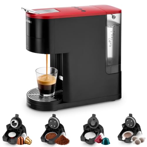 Ufesa Lucca Cafetera Multicápsulas 4 en 1, Compatible con Cápsulas, Café Molido y ESE Monodosis, 1400W, Calentamiento Rápido 40s, Depósito Extraíble 950 ml, Autolimpieza, Apagado Automático