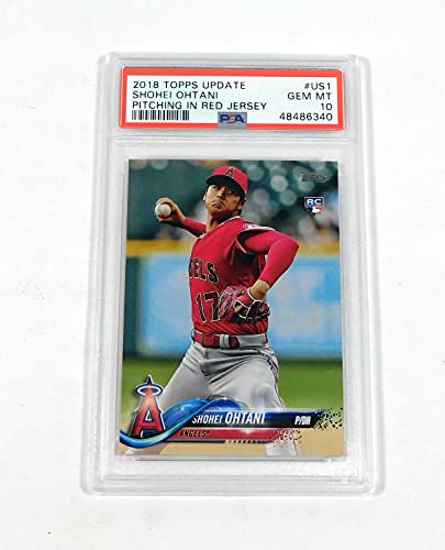 2018 Topps Update Shohei Ohtani #US1 Rookie Pitching Red Jersey Angels PSA 10 Baseball Graded Card