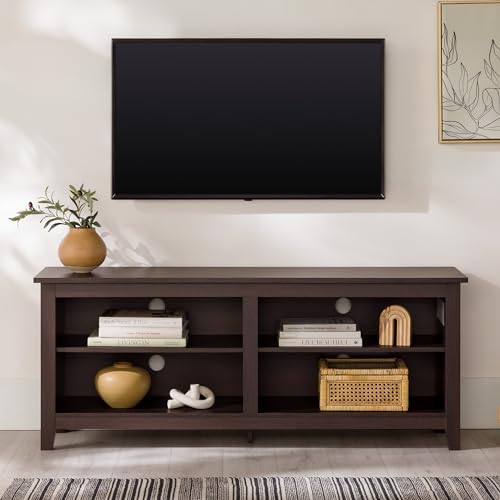 Walker Edison AZ58CSPES Wren Classic Tv Console Entertainment Media Stand With Storage For Televisions Up To 65 Inches, 58 Inch, Espresso thumb #3