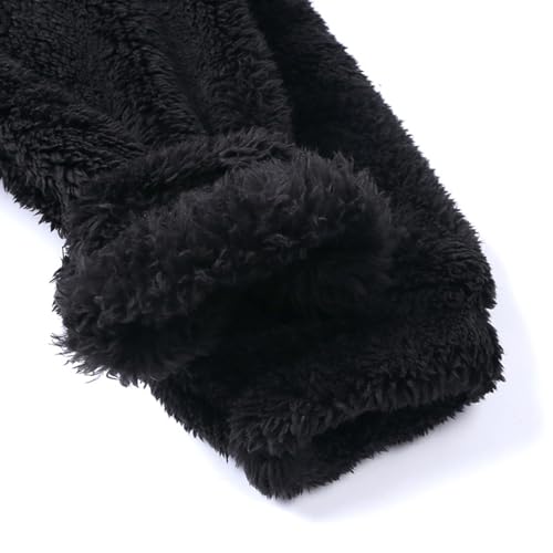 Girl Cute Fleece Hoodies Jacket R𝐚bbit Ears Shaggy Trendy Hoody Coats Toddler Sh𝐞rpa Casual Warm Fuzzy Outwears4