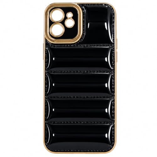 Image of TELETEL for Apple iPhone 12 Premium Shiny Soft Silicon Designer Back Cover Case for for Apple iPhone 12 (Black)