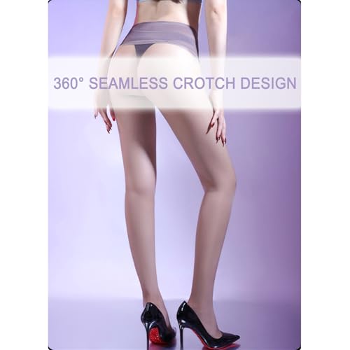 Medias de control para mujer 5 denier de alta costura invisible 4