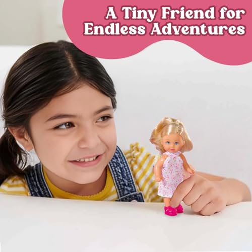 Image of Evi's Trolley Set| Soothing Floral Glow Evi| Vibrant Evi Inside Trolley| Joyful Pretend Play Set| Engaging & Travel-Friendly Set| Ideal Doll Set for Girls (Soothing Floral Glow Evi)