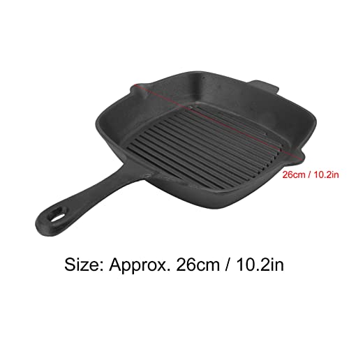 HOSEONFN große Kapazität Gusseisengrill Pfanne für Fleischfischsteak Gemüse, langlebige Pfannengrill, Hochleistungsverteilung, sogar Wärmeverteilung, vielseitiges Kochen 5 HOSEONFN große Kapazität Gusseisengrill Pfanne für Fleischfischsteak Gemüse, langlebige Pfannengrill, Hochleistungsverteilung, sogar Wärmeverteilung, vielseitiges Kochen